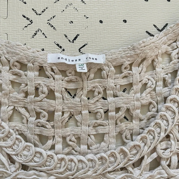 NWOT‎ Endless Rose Woven Tank Natural S/M - Picture 5 of 9